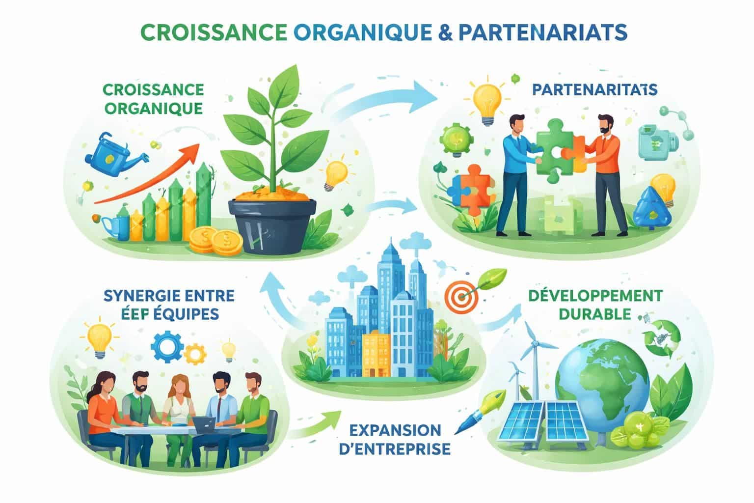 d&eacute;couvrez comment choisir entre la croissance organique et les partenariats pour d&eacute;velopper efficacement votre entreprise et maximiser son potentiel.
