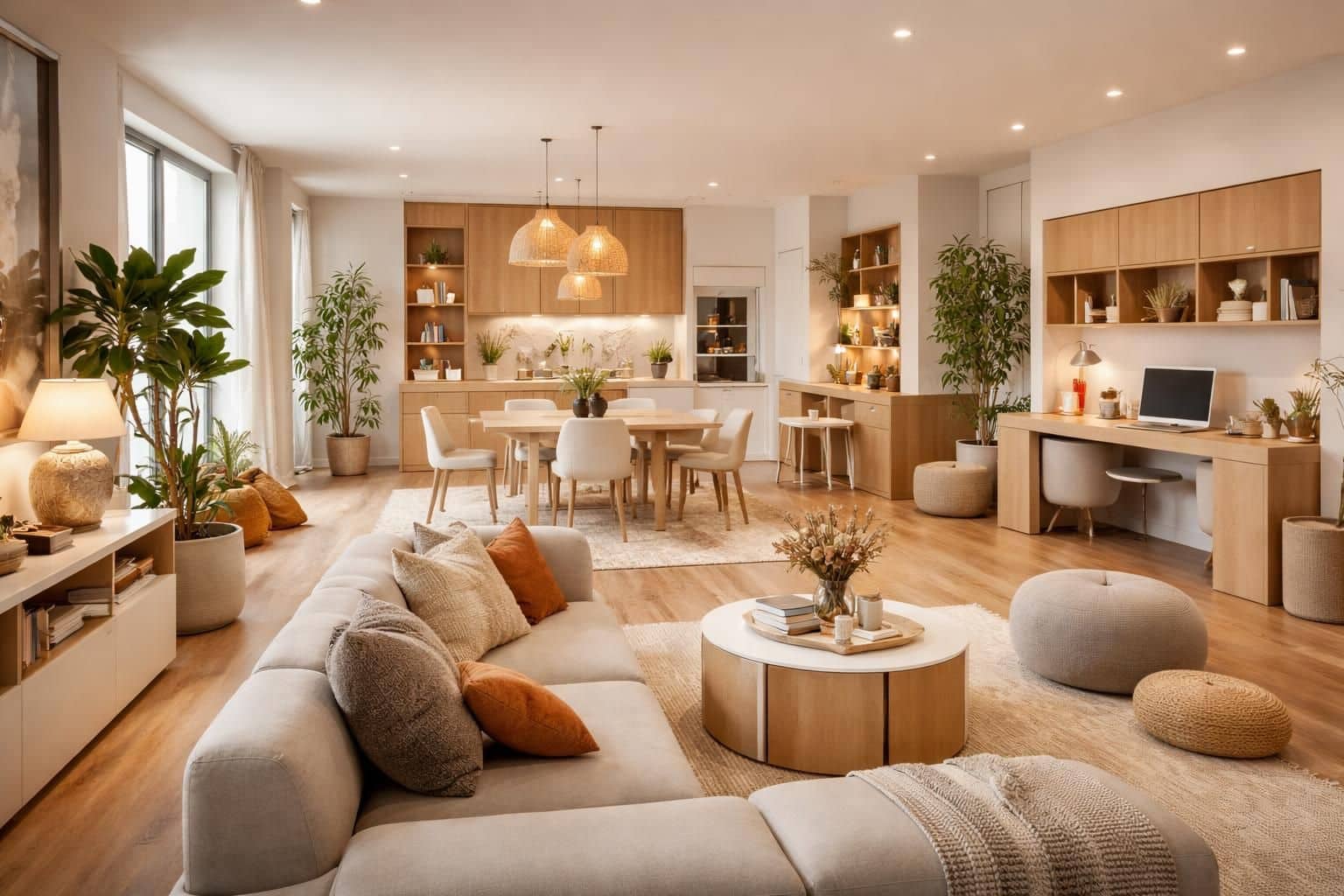 d&eacute;couvrez comment agencer un salon multifonctionnel avec style et l&eacute;g&egrave;ret&eacute; pour optimiser l'espace sans l'alourdir.