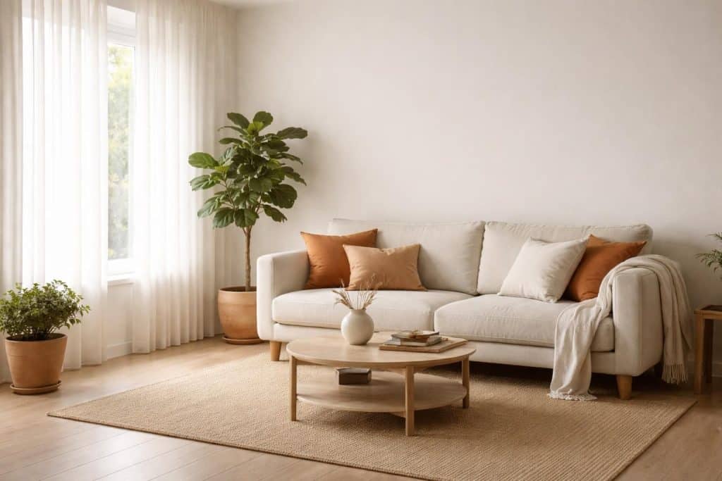 Déco minimaliste qui reste chaleureuse